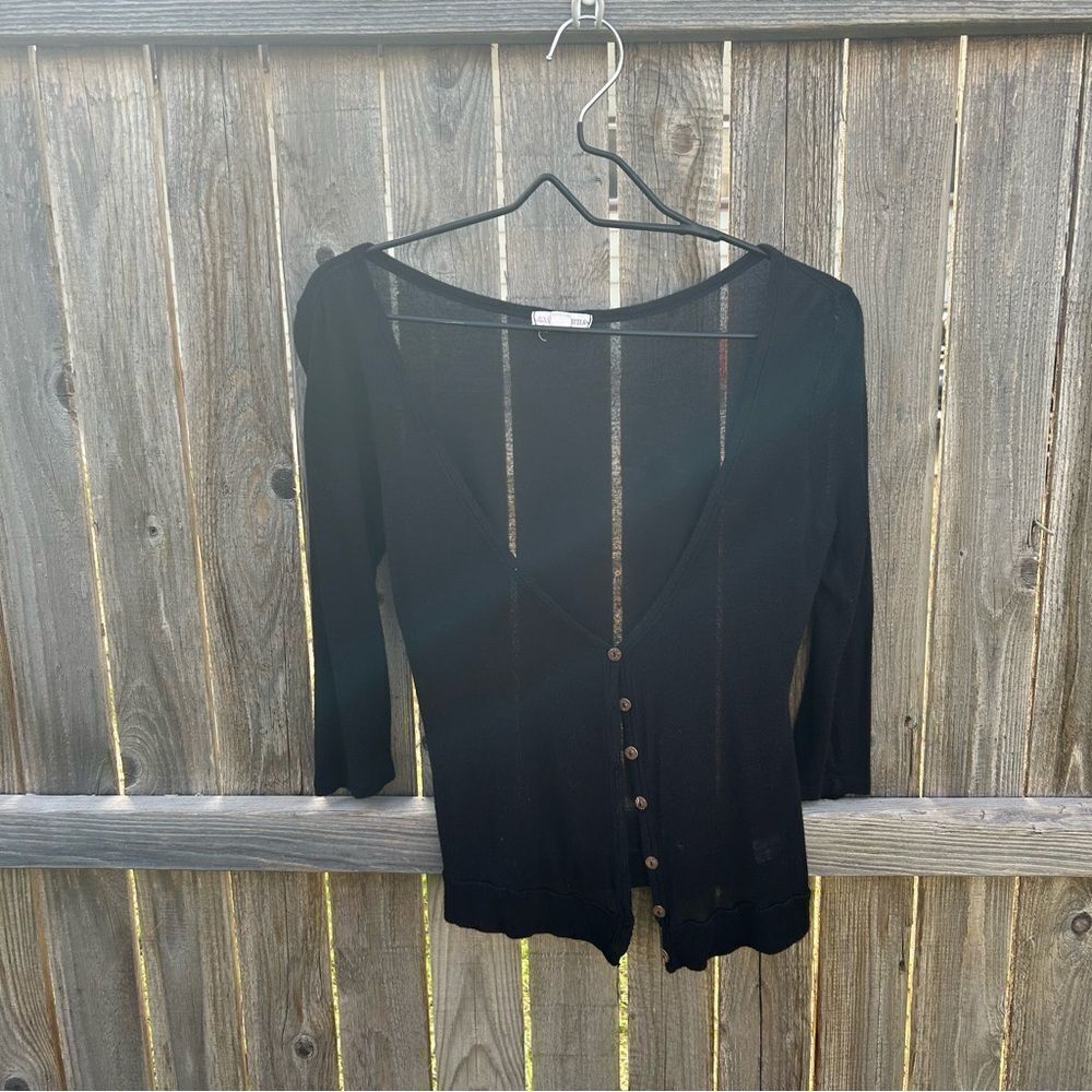 Zenana Outfitters Black Button-Down Top